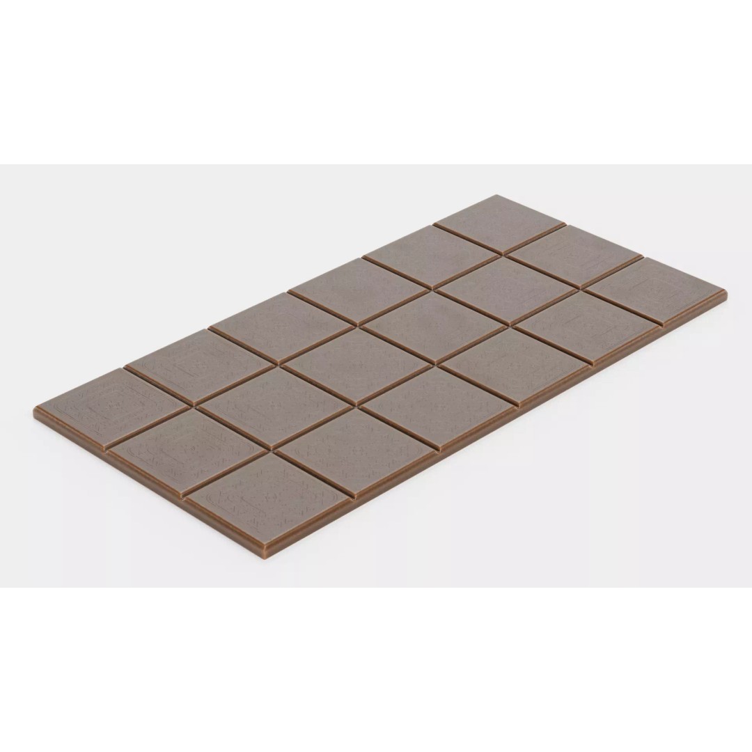 Chocolate Bar 3D Model – Thin Milk Engraved Tablet, PBR Textures - View 8