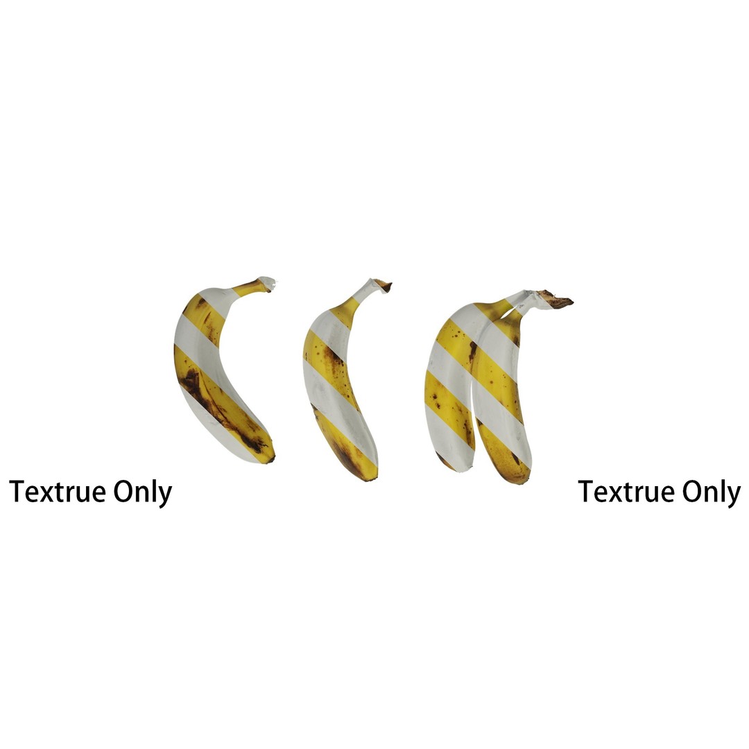 Banana 3D Model – Low Poly Texture with PBR Maps - View 3
