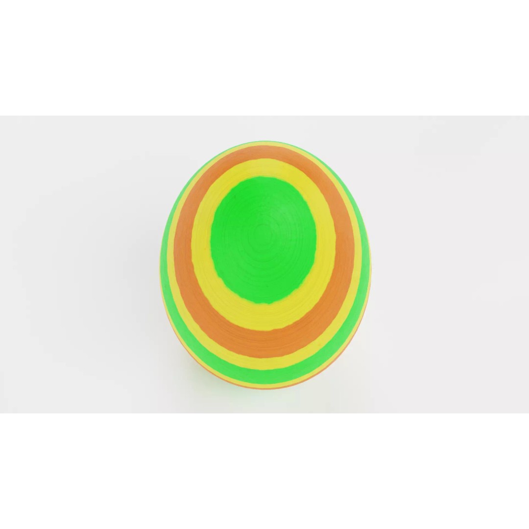 Easter Egg 3D Model – Low Poly Decorative Spring Asset, Blender - View 4