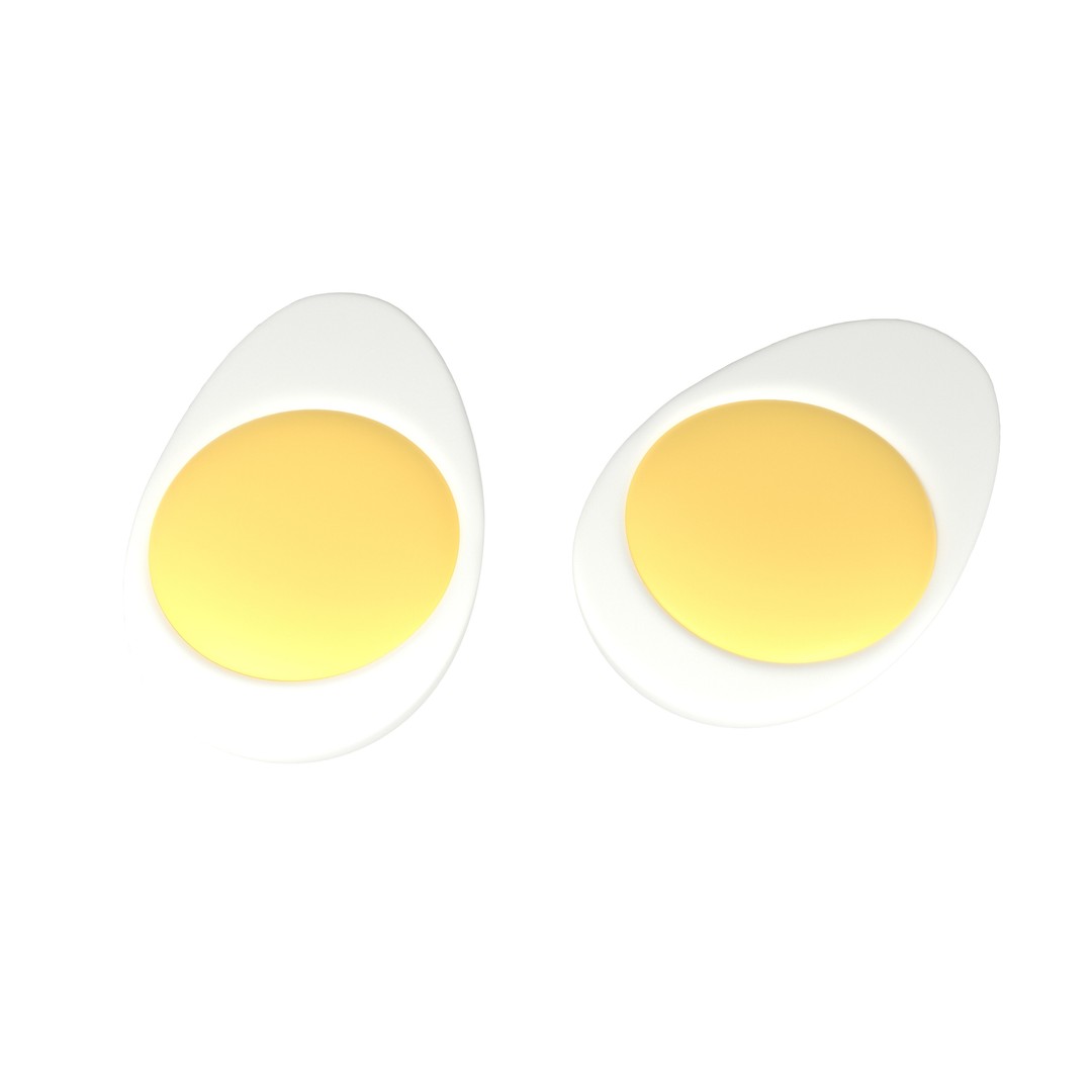 Half Egg 3D Model – Low Poly Food Asset, PBR Textures, FBX - View 5