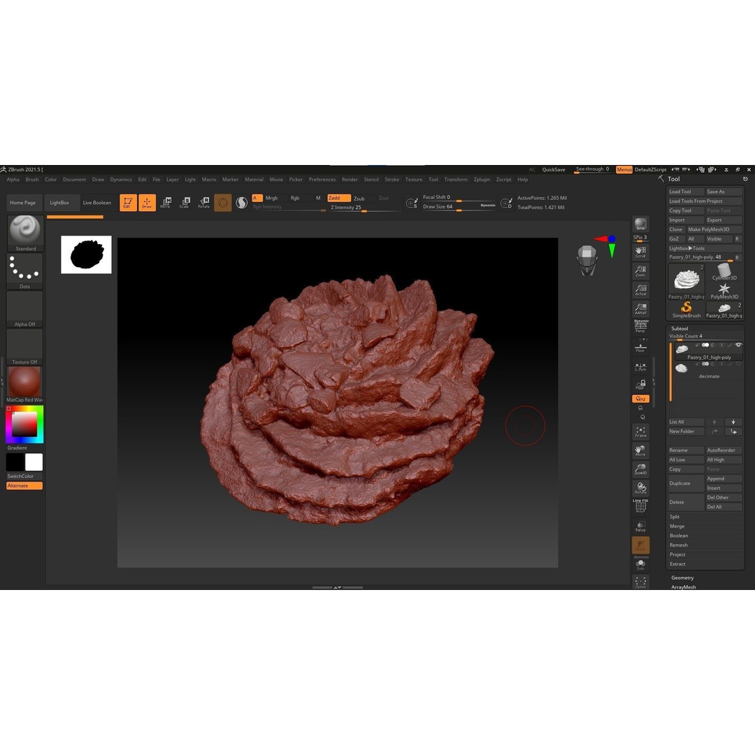 Pastry 3D Model – High Poly Photorealistic Bakery Asset, FBX, PBR