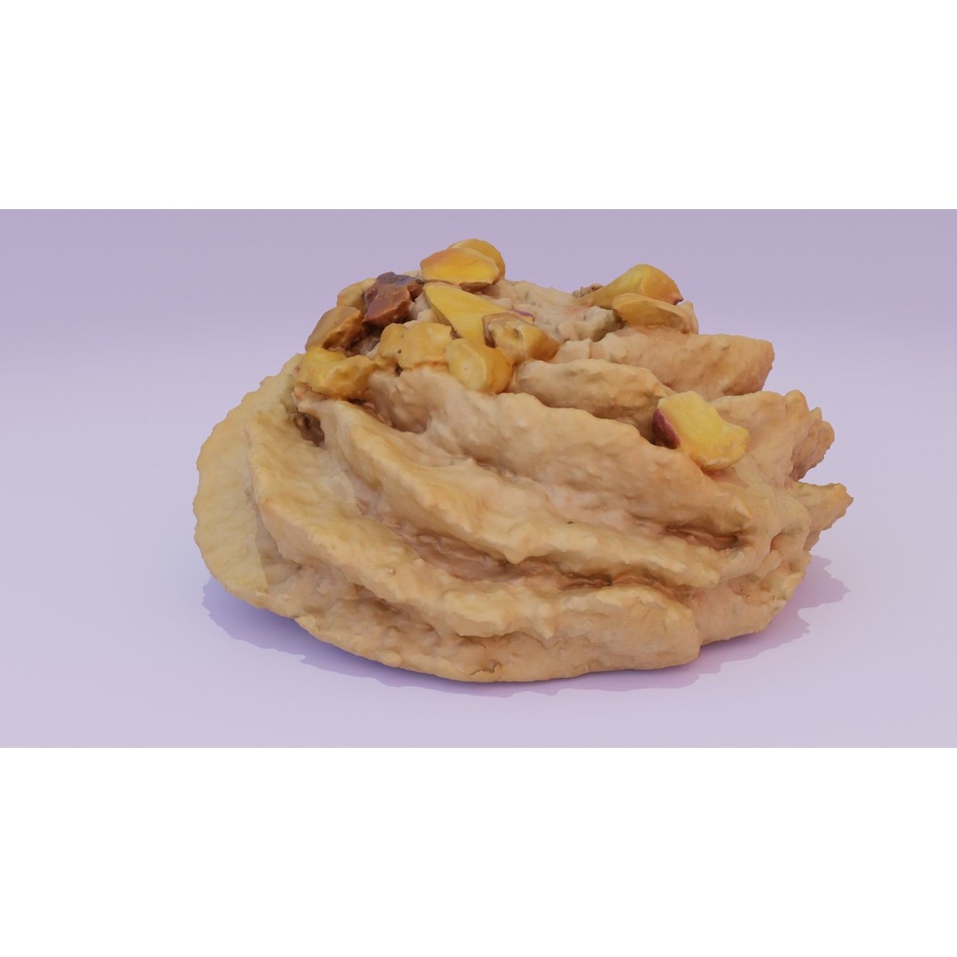 Pastry 3D Model – High Poly Photorealistic Bakery Asset, FBX, PBR - View 3