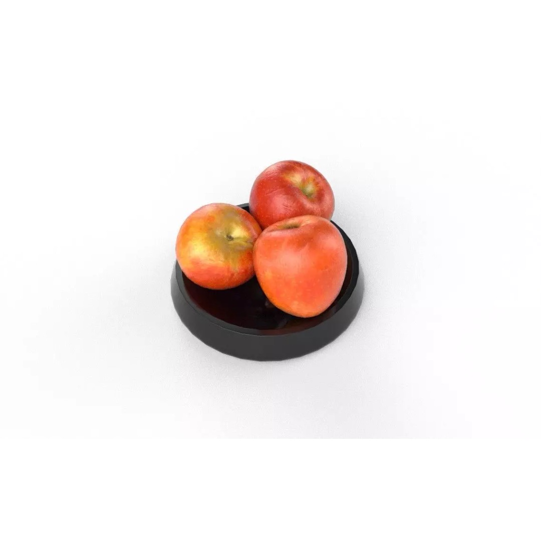 Apple Set 3D Model – Low Poly Game Asset, FBX, PBR Textures - View 6