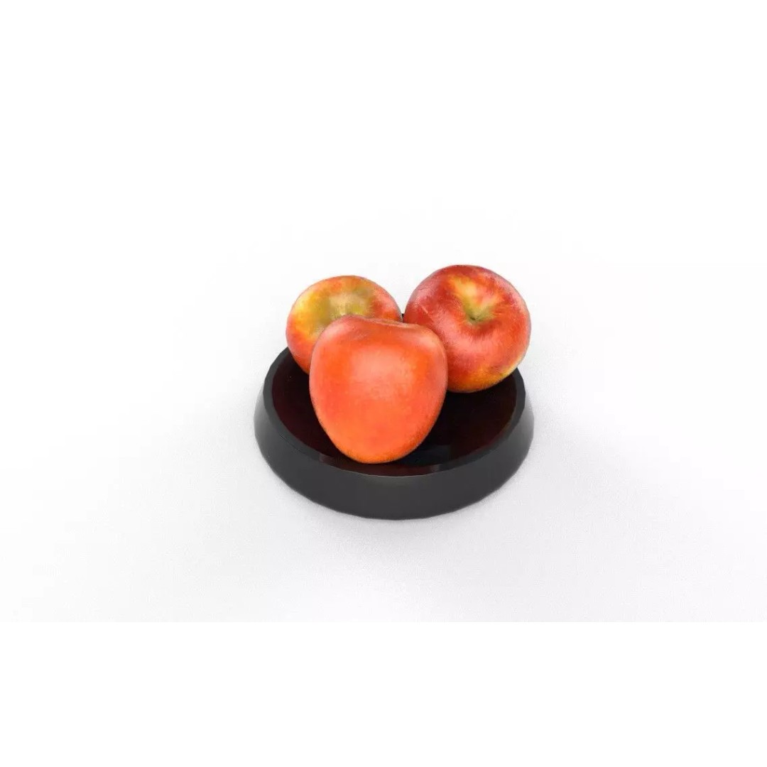 Apple Set 3D Model – Low Poly Game Asset, FBX, PBR Textures - View 7