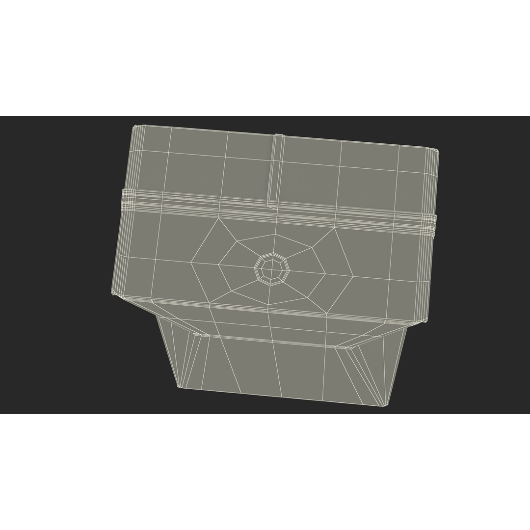 Tetra Brik Aseptic Base Crystal Milk 3D Model – PBR Polygonal Beverage Container - View 21