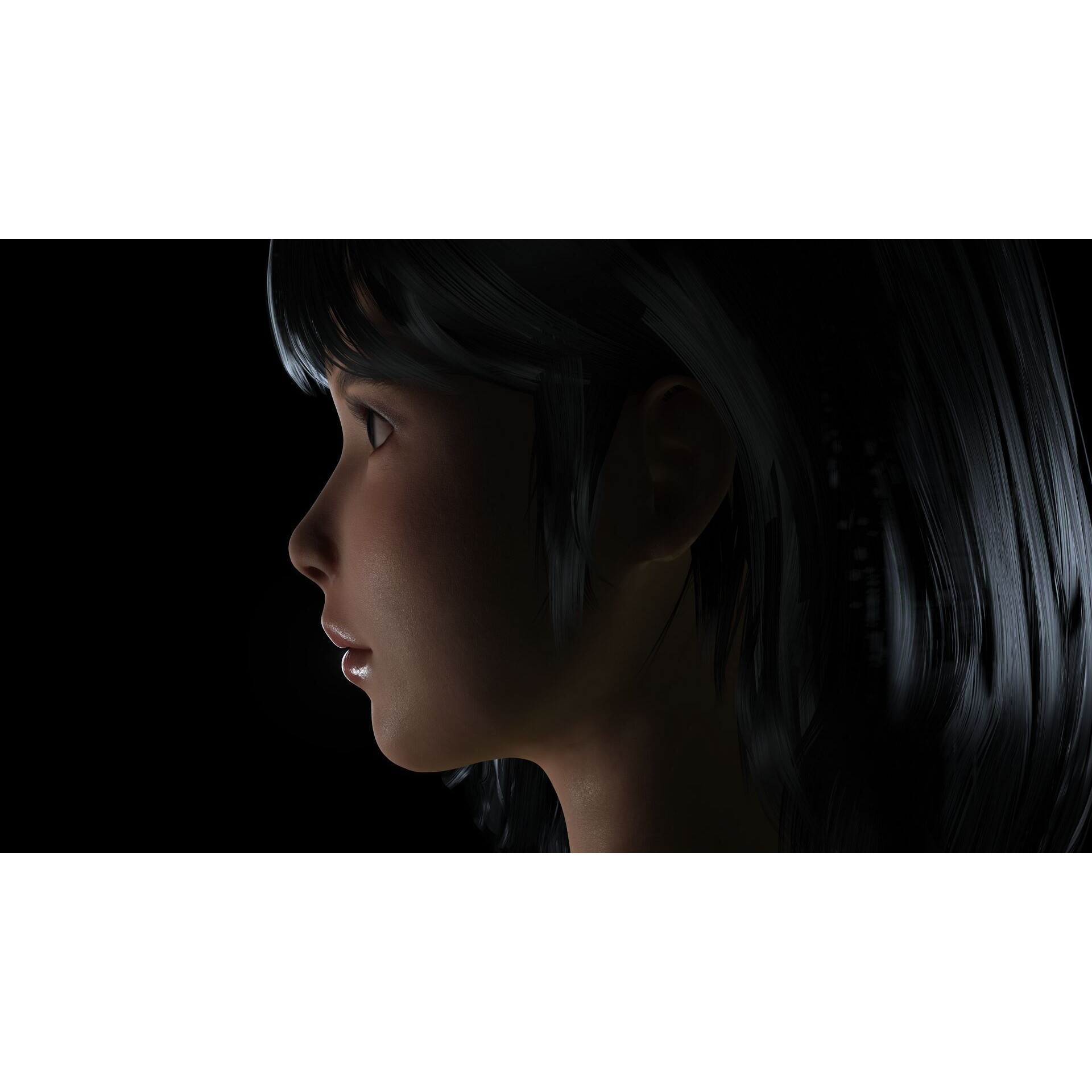 Realistic School Girl - Low-Poly Game-Ready 3D Model - View 16