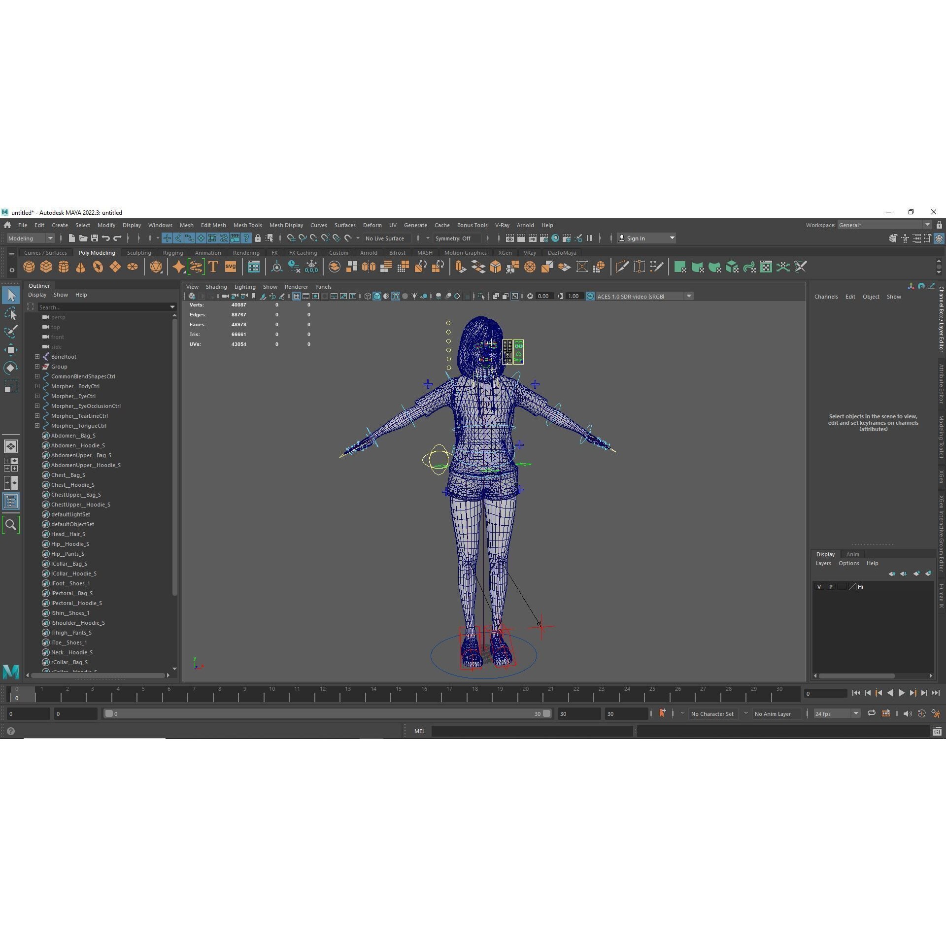 Realistic School Girl - Low-Poly Game-Ready 3D Model - View 23