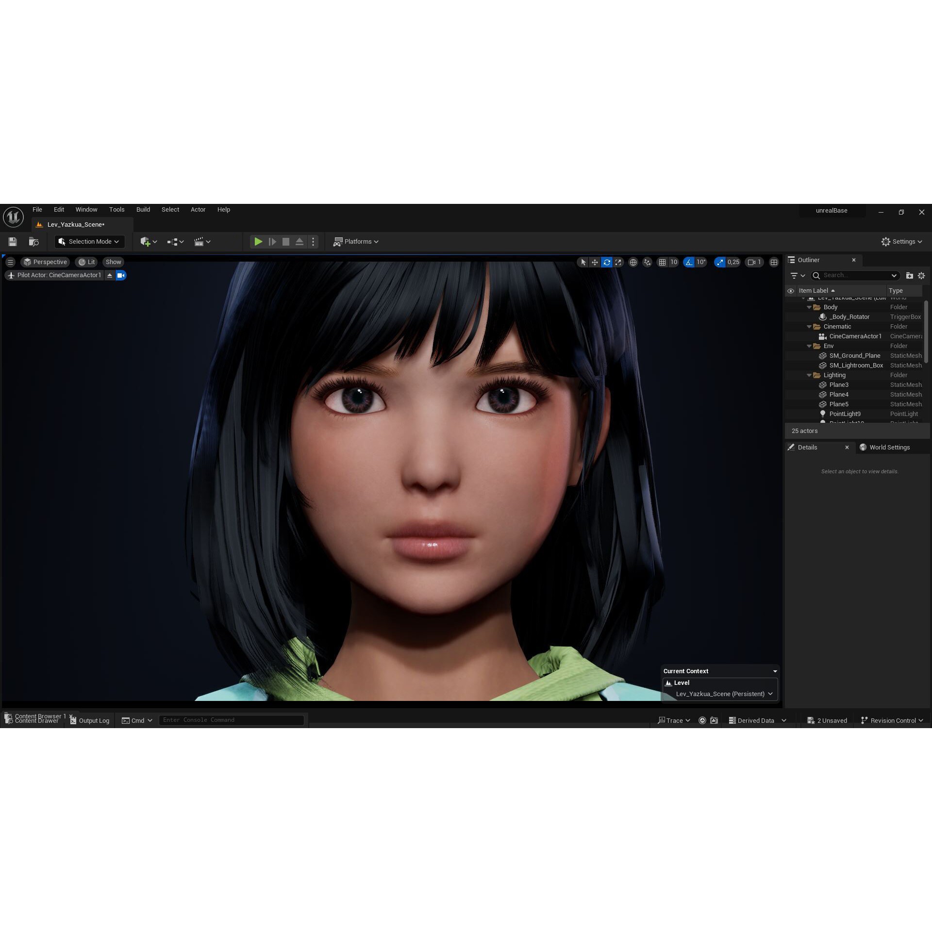 Realistic School Girl - Low-Poly Game-Ready 3D Model - View 30