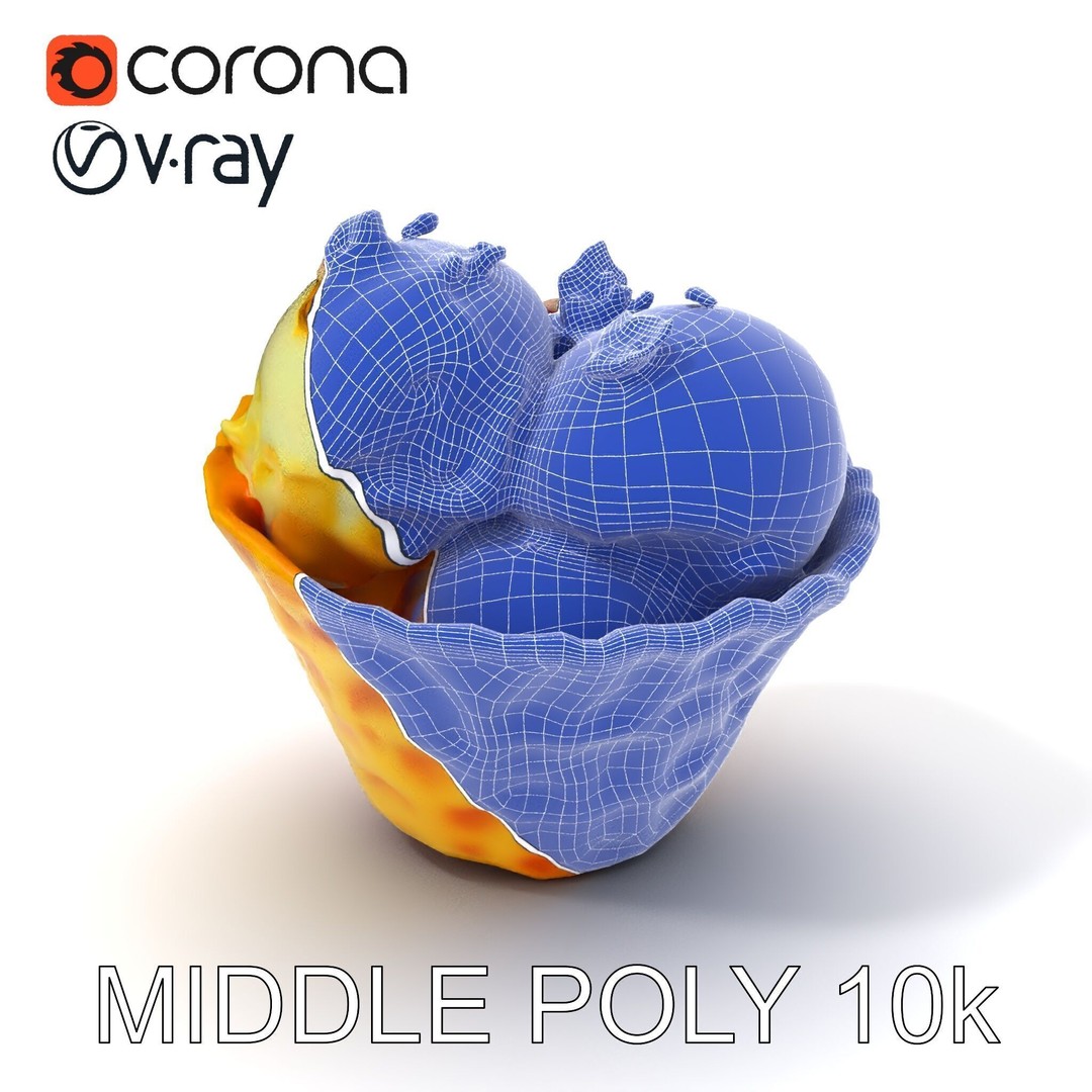 Ice Cream Waffle Cone 3D Model – Low Poly PBR Asset for Games - View 23
