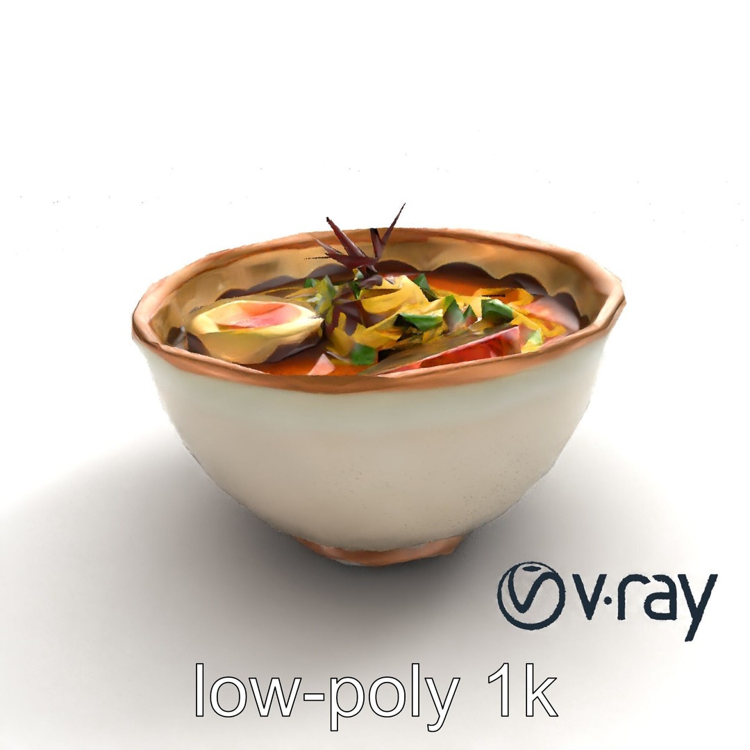Traditional Ramen Bowl 3D Model – Low Poly Culinary Asset, FBX - View 10
