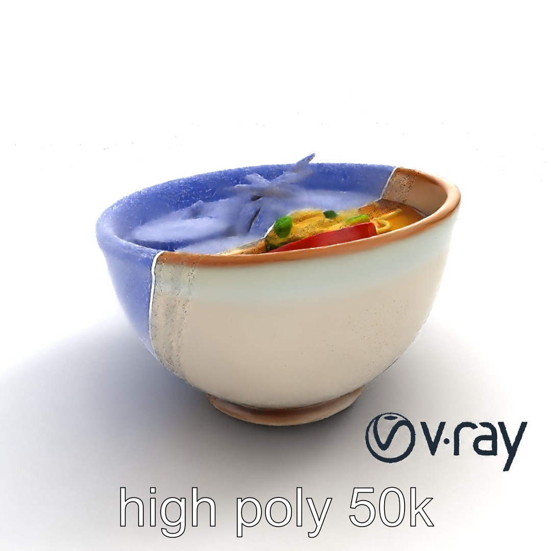 Traditional Ramen Bowl 3D Model – Low Poly Culinary Asset, FBX - View 12