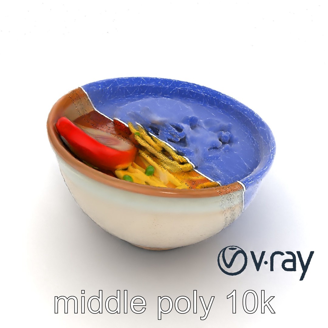 Traditional Ramen Bowl 3D Model – Low Poly Culinary Asset, FBX - View 27