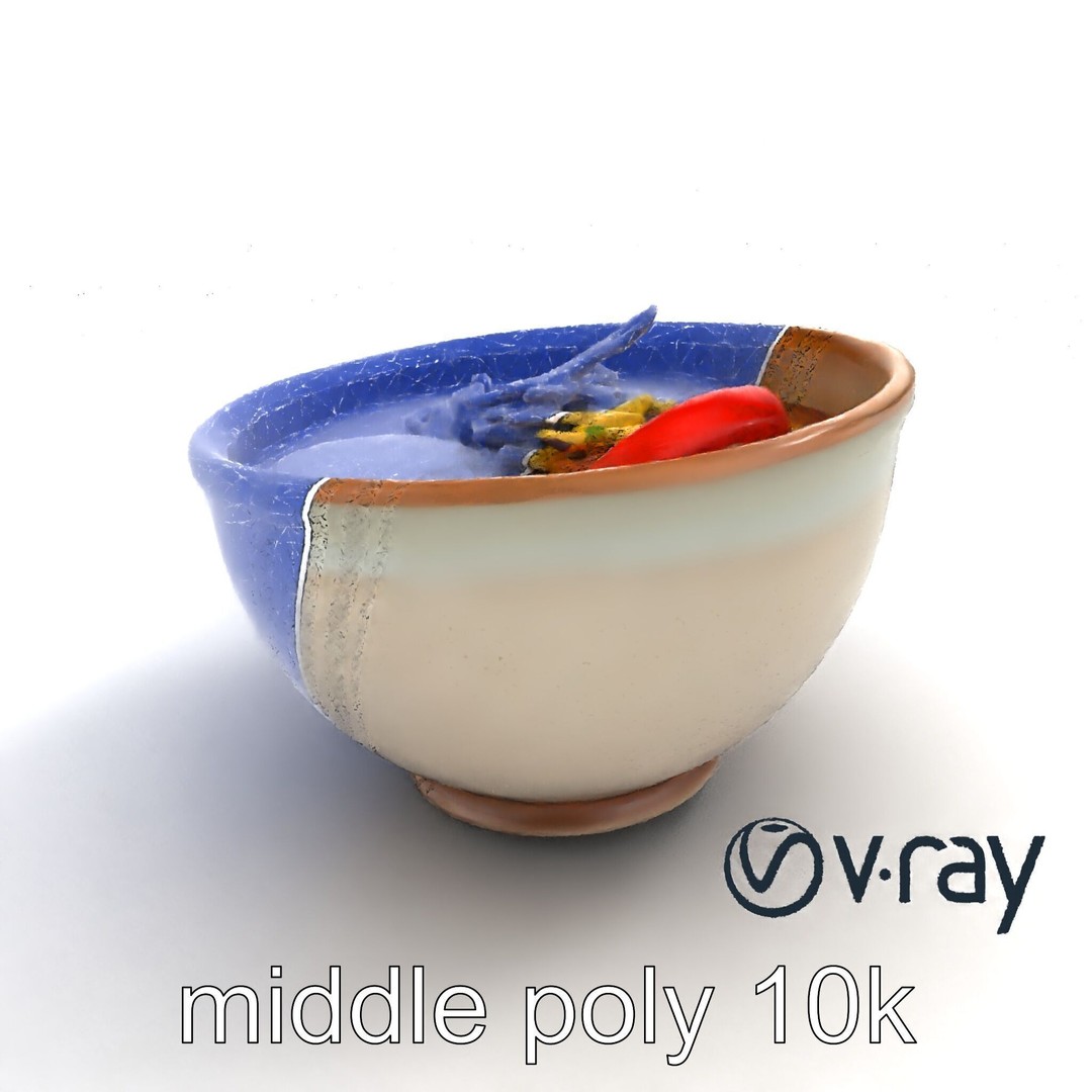 Traditional Ramen Bowl 3D Model – Low Poly Culinary Asset, FBX - View 30