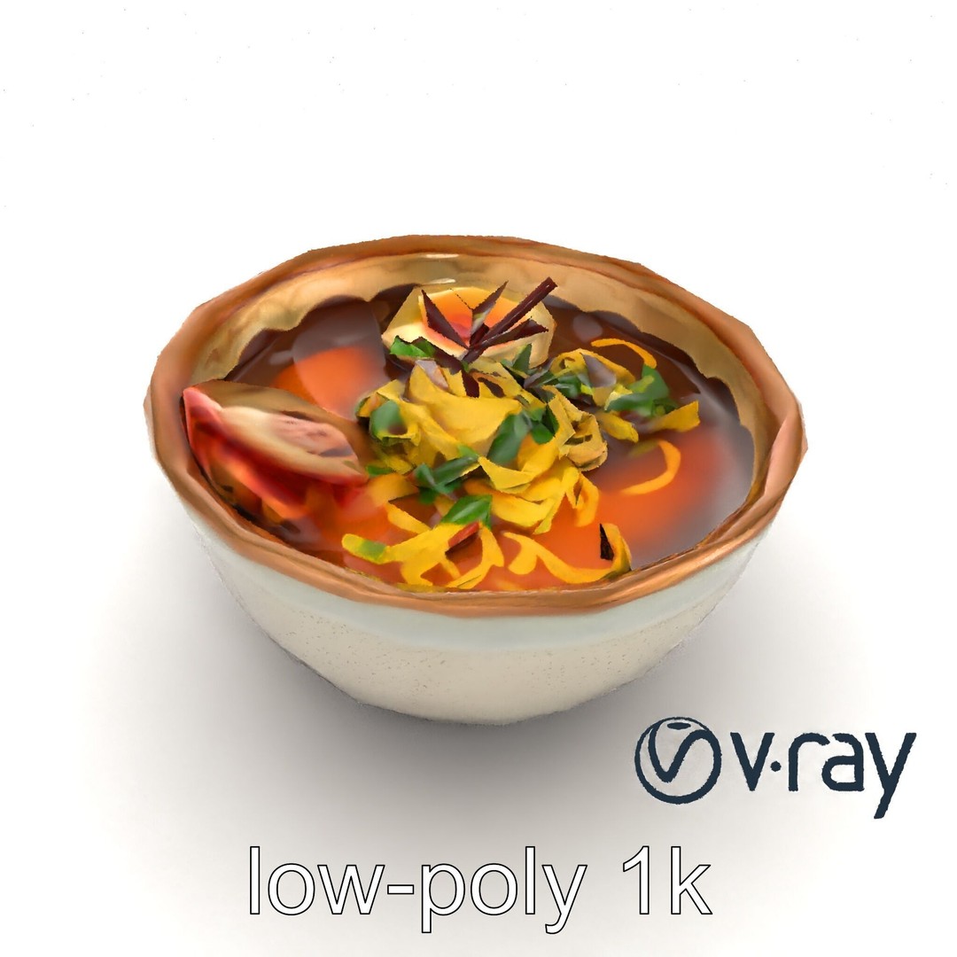 Traditional Ramen Bowl 3D Model – Low Poly Culinary Asset, FBX - View 32