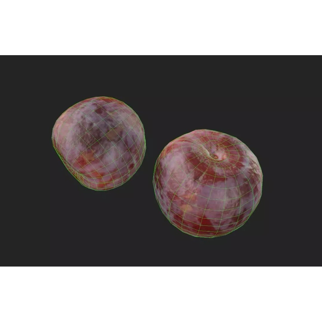 Plum M01 3D Model – Low Poly Game Asset, FBX, PBR Textures