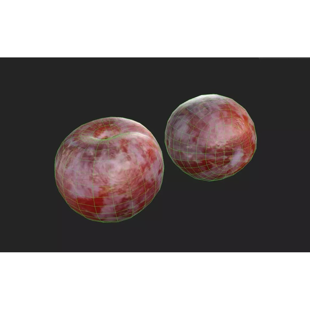 Plum M01 3D Model – Low Poly Game Asset, FBX, PBR Textures - View 3