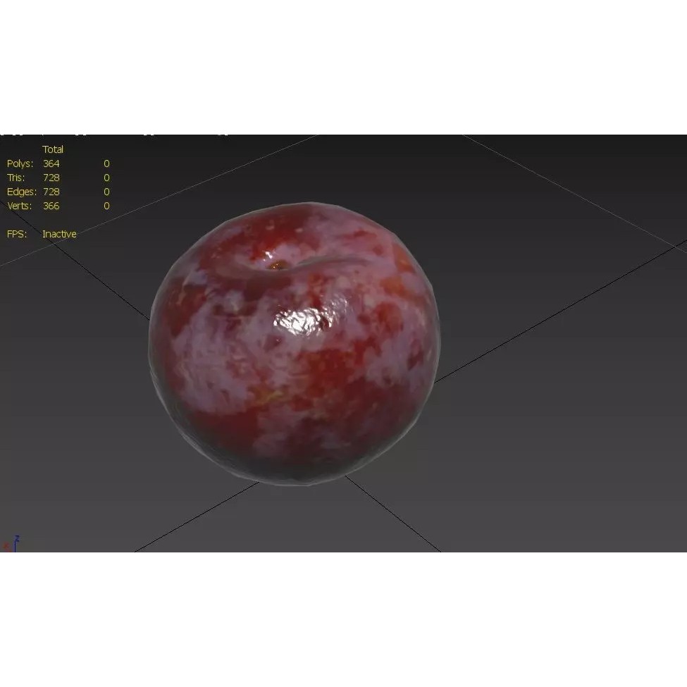 Plum M01 3D Model – Low Poly Game Asset, FBX, PBR Textures - View 4