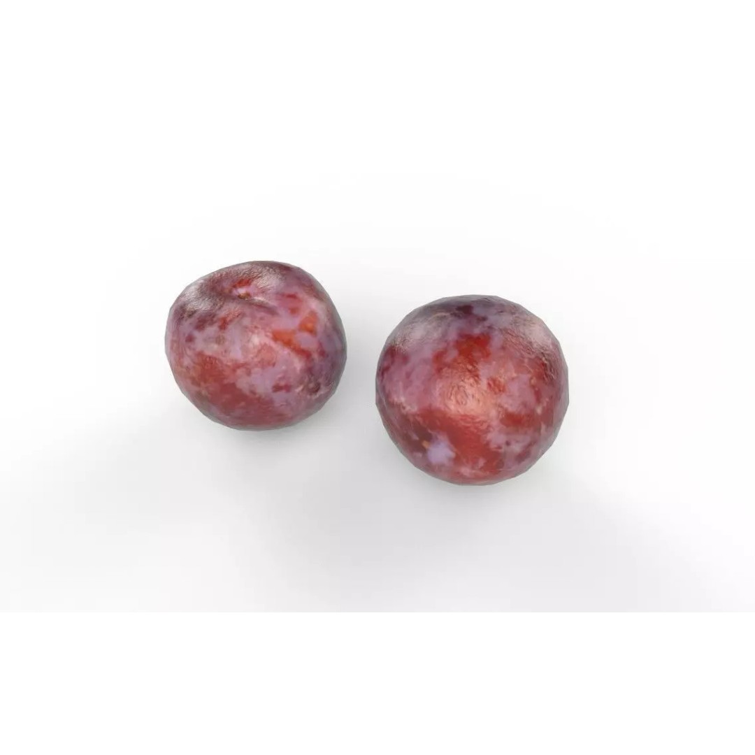 Plum M01 3D Model – Low Poly Game Asset, FBX, PBR Textures - View 5