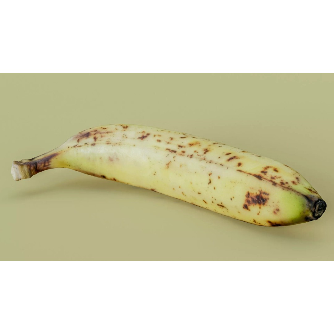 Realistic Banana 3D Model – Low Poly Game Asset, FBX & OBJ Formats