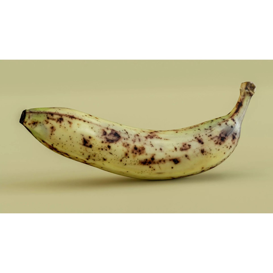 Realistic Banana 3D Model – Low Poly Game Asset, FBX & OBJ Formats - View 10