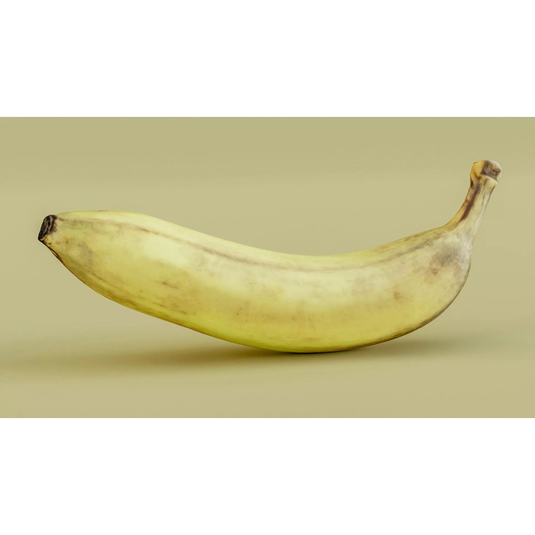 Realistic Banana 3D Model – Low Poly Game Asset, FBX & OBJ Formats - View 11