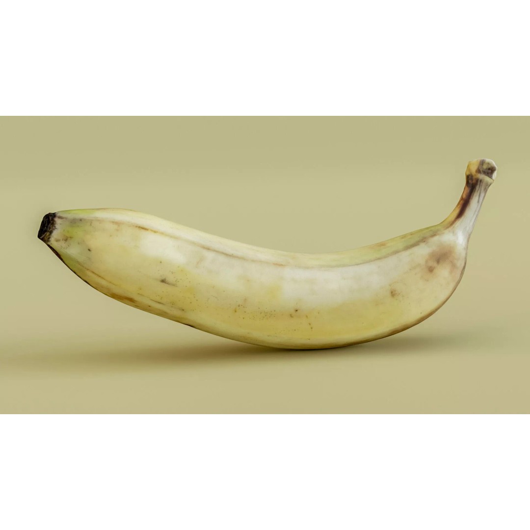 Realistic Banana 3D Model – Low Poly Game Asset, FBX & OBJ Formats - View 12