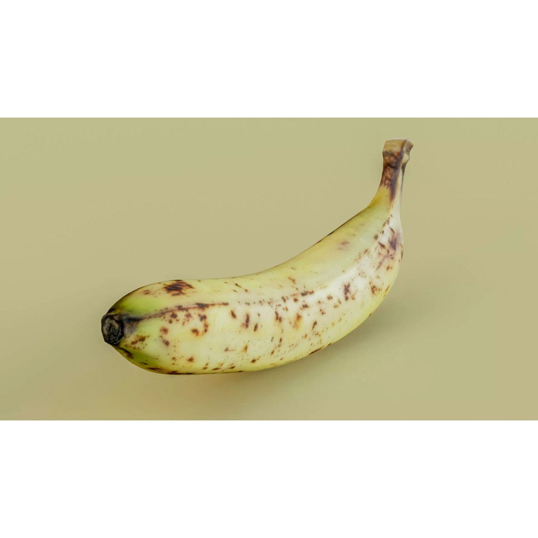 Realistic Banana 3D Model – Low Poly Game Asset, FBX & OBJ Formats - View 14