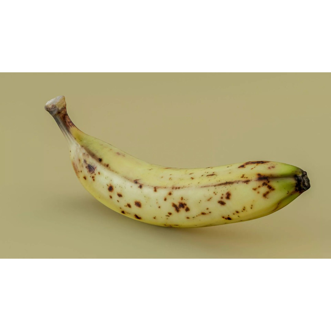 Realistic Banana 3D Model – Low Poly Game Asset, FBX & OBJ Formats - View 15