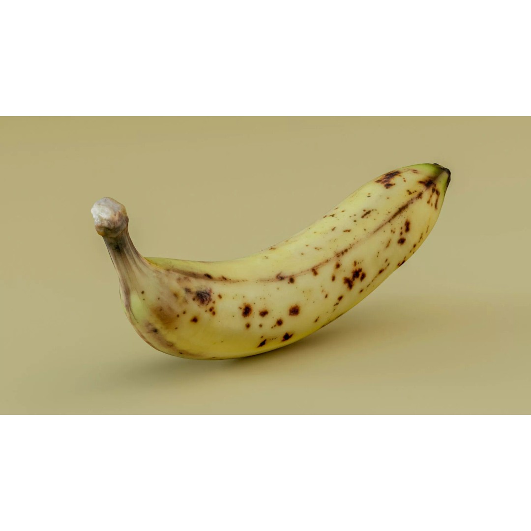 Realistic Banana 3D Model – Low Poly Game Asset, FBX & OBJ Formats - View 16