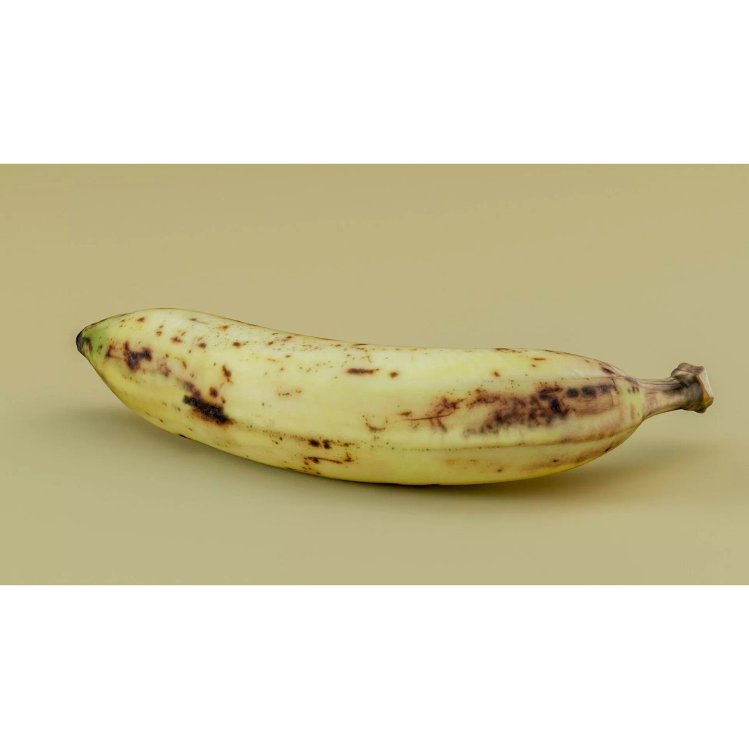 Realistic Banana 3D Model – Low Poly Game Asset, FBX & OBJ Formats - View 19