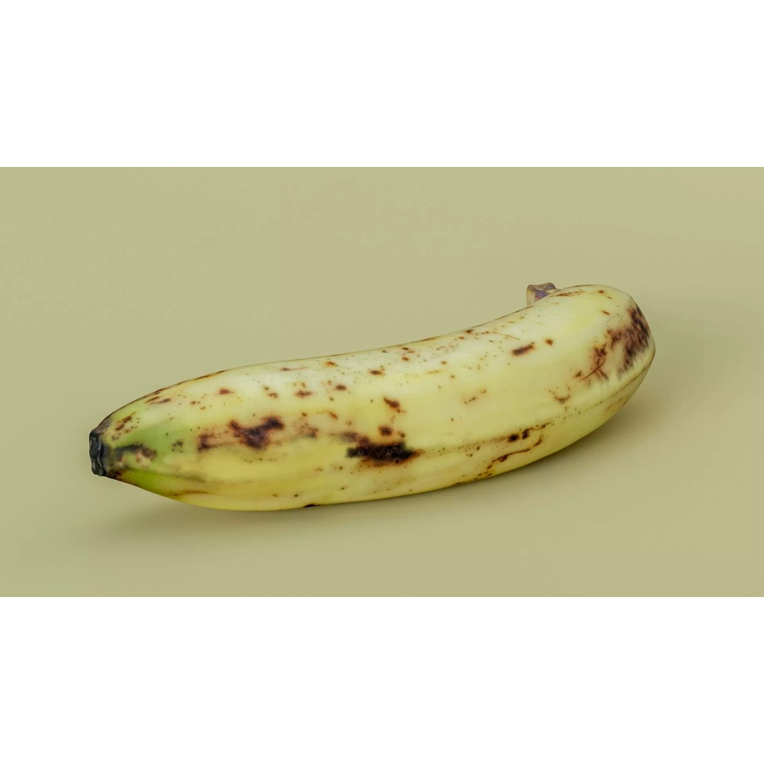 Realistic Banana 3D Model – Low Poly Game Asset, FBX & OBJ Formats - View 20