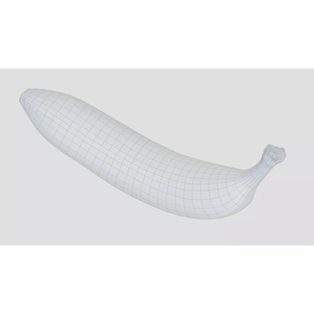 Realistic Banana 3D Model – Low Poly Game Asset, FBX & OBJ Formats - View 4