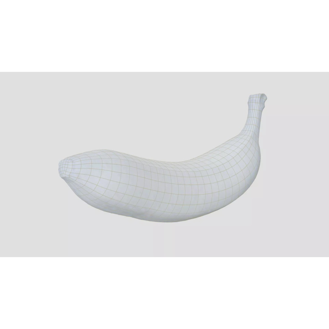 Realistic Banana 3D Model – Low Poly Game Asset, FBX & OBJ Formats - View 5