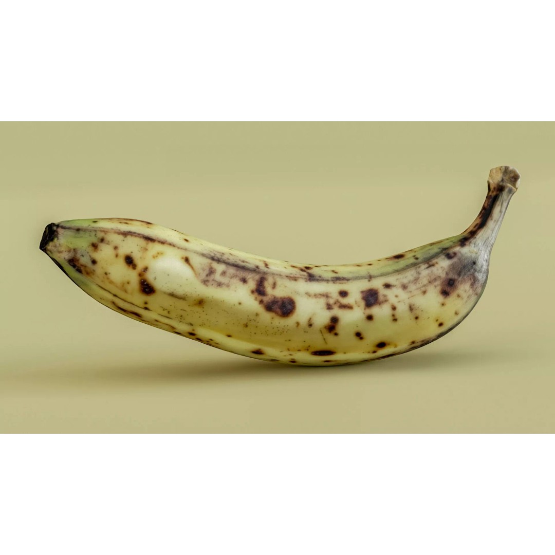 Realistic Banana 3D Model – Low Poly Game Asset, FBX & OBJ Formats - View 9