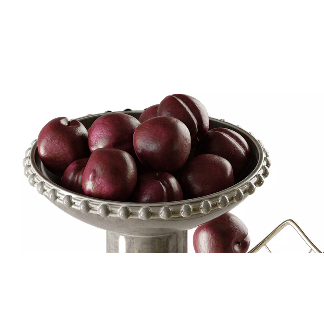 Pears and Plums 3D Model – Realistic Fruit Set, FBX, PBR Textures - View 3