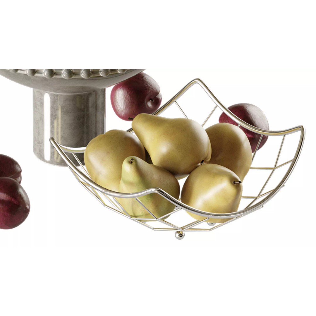 Pears and Plums 3D Model – Realistic Fruit Set, FBX, PBR Textures - View 4