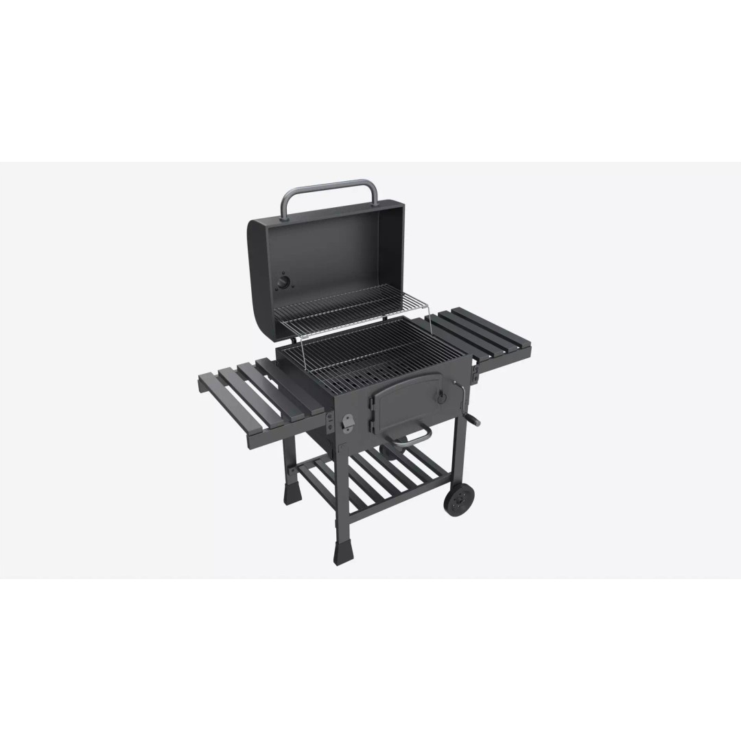 Outdoor Barbecue Charcoal Grill 3D Model – High Quality PBR Asset, FBX/OBJ - View 2