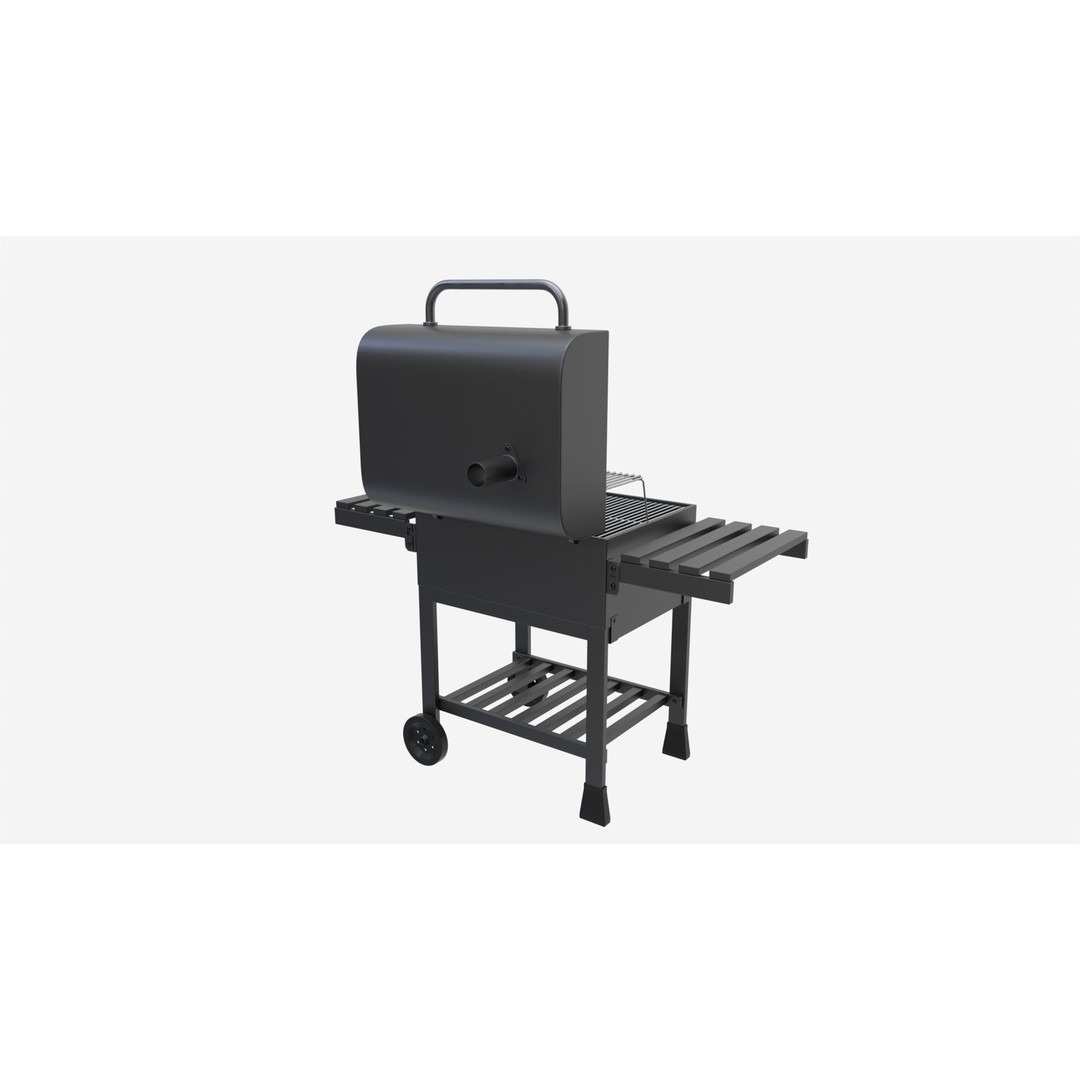 Outdoor Barbecue Charcoal Grill 3D Model – High Quality PBR Asset, FBX/OBJ - View 3
