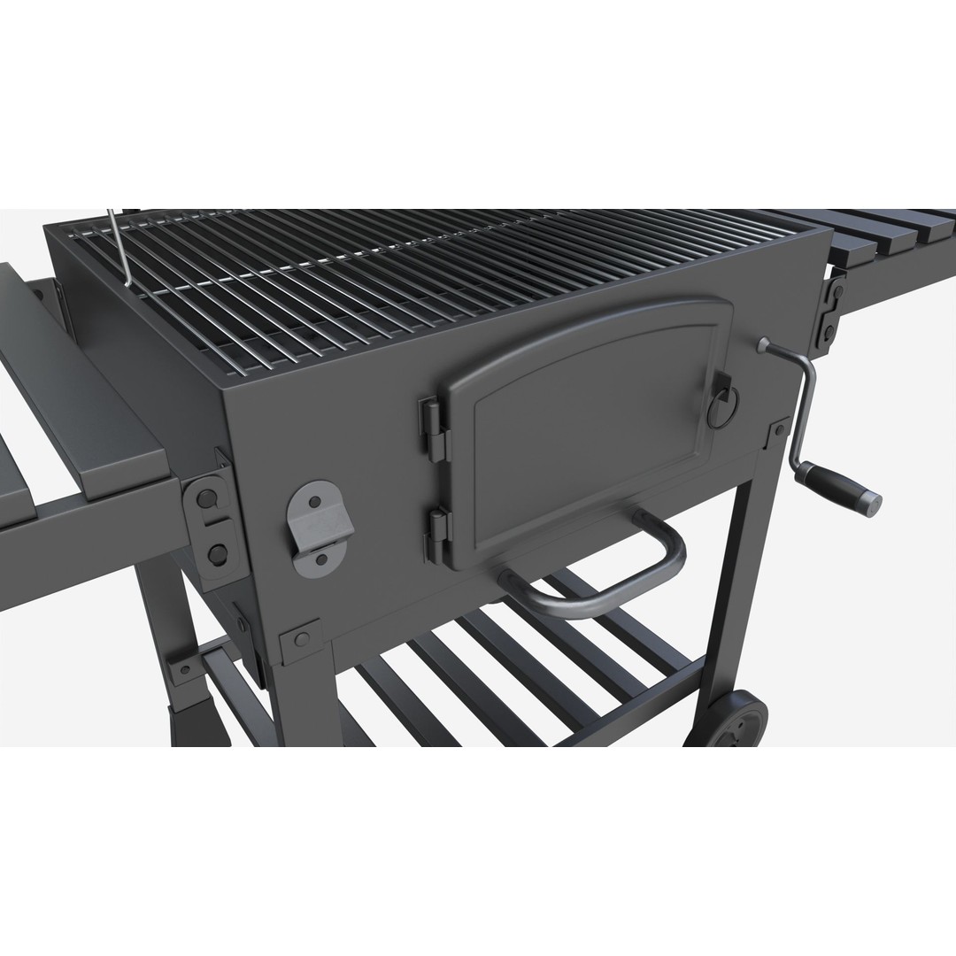 Outdoor Barbecue Charcoal Grill 3D Model – High Quality PBR Asset, FBX/OBJ - View 4