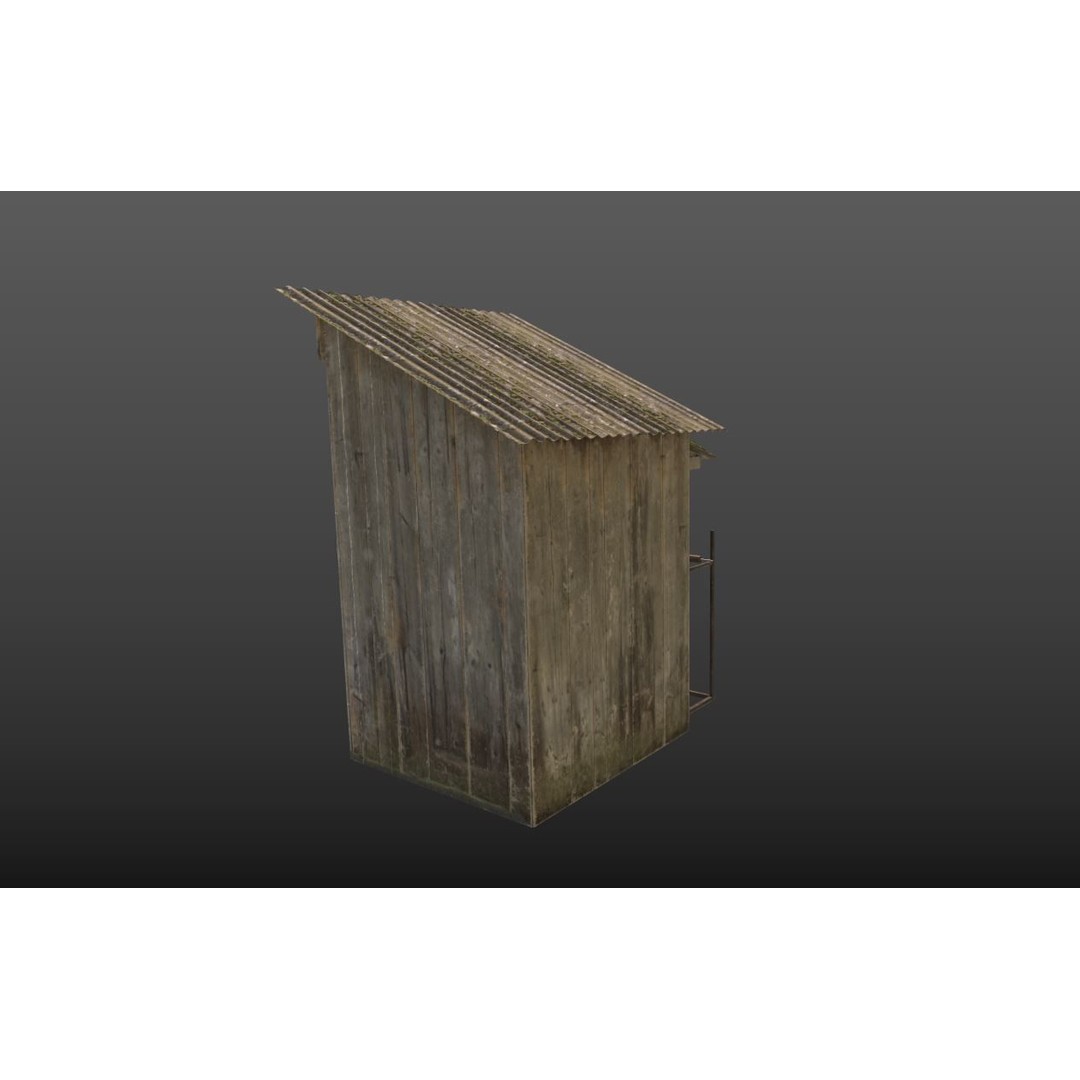 Old Smokehouse 3D Model – Realistic PBR Asset for Game Ready Use - View 11