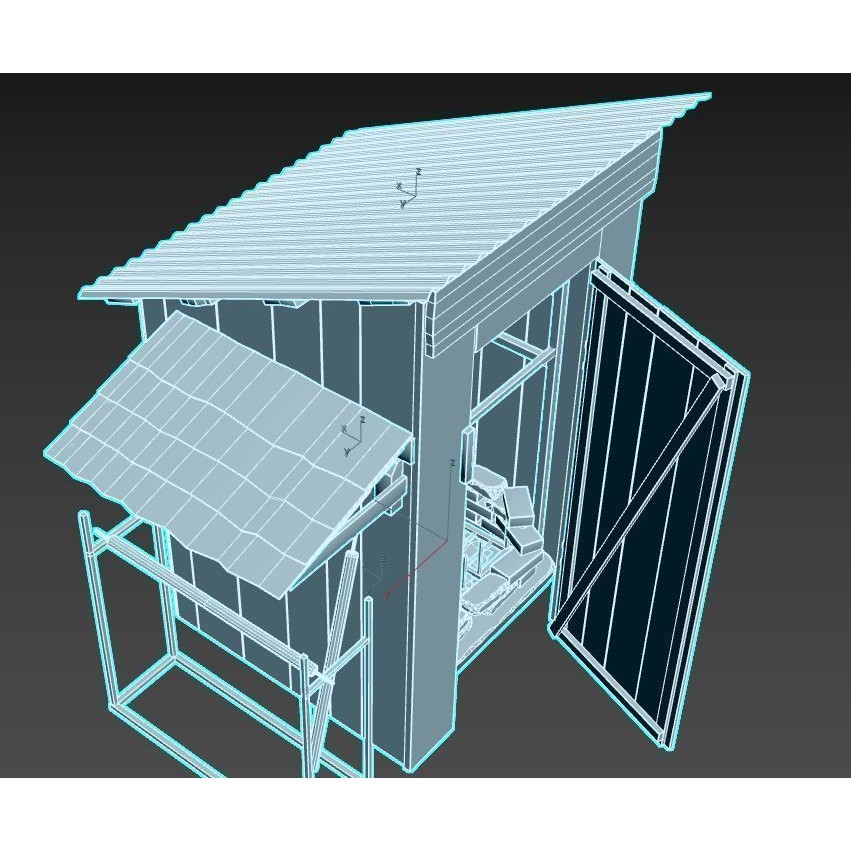 Old Smokehouse 3D Model – Realistic PBR Asset for Game Ready Use - View 13