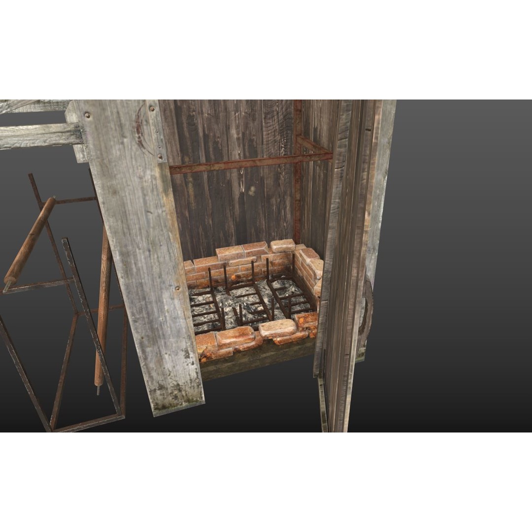 Old Smokehouse 3D Model – Realistic PBR Asset for Game Ready Use - View 9