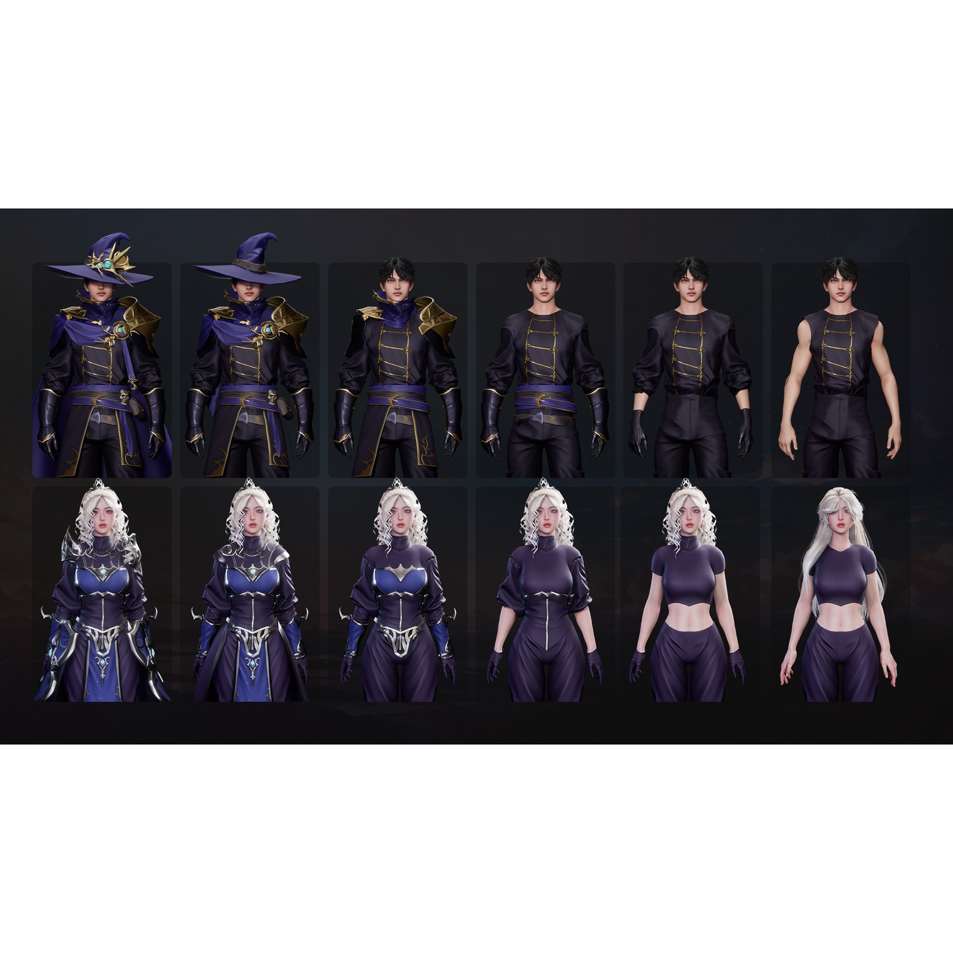 MMORPG Champion Mages - Low-Poly Game-Ready 3D Model - View 13