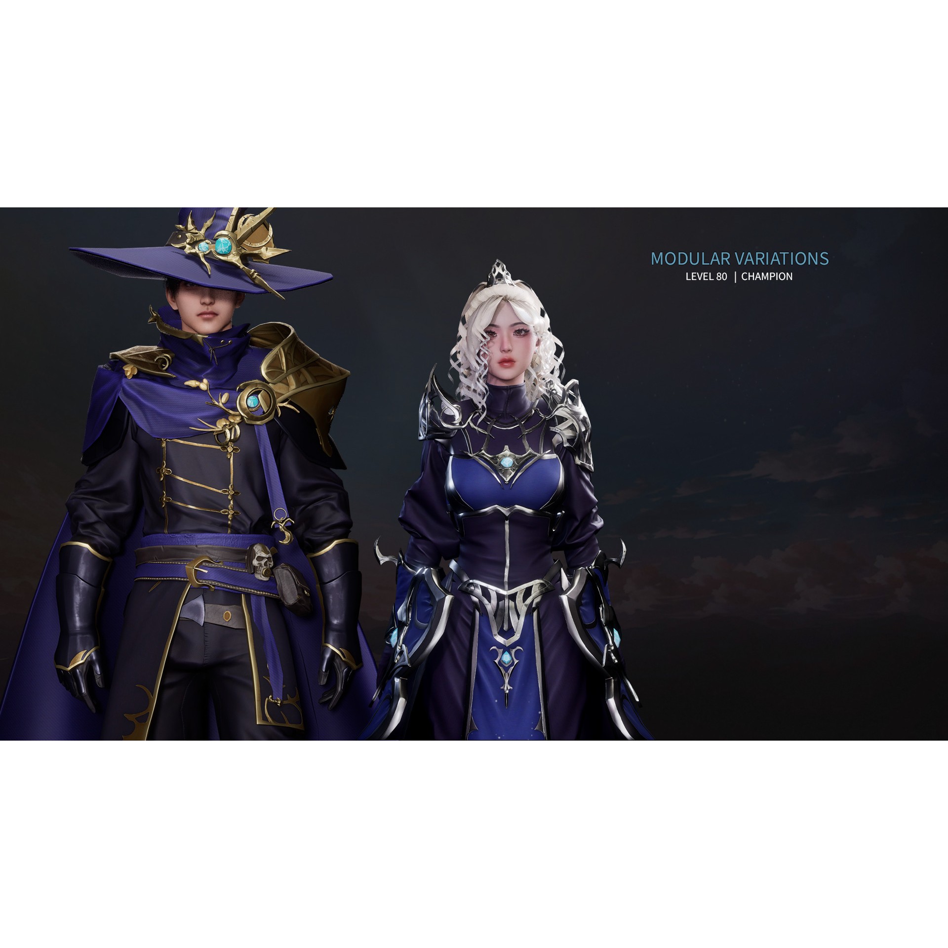 MMORPG Champion Mages - Low-Poly Game-Ready 3D Model - View 15