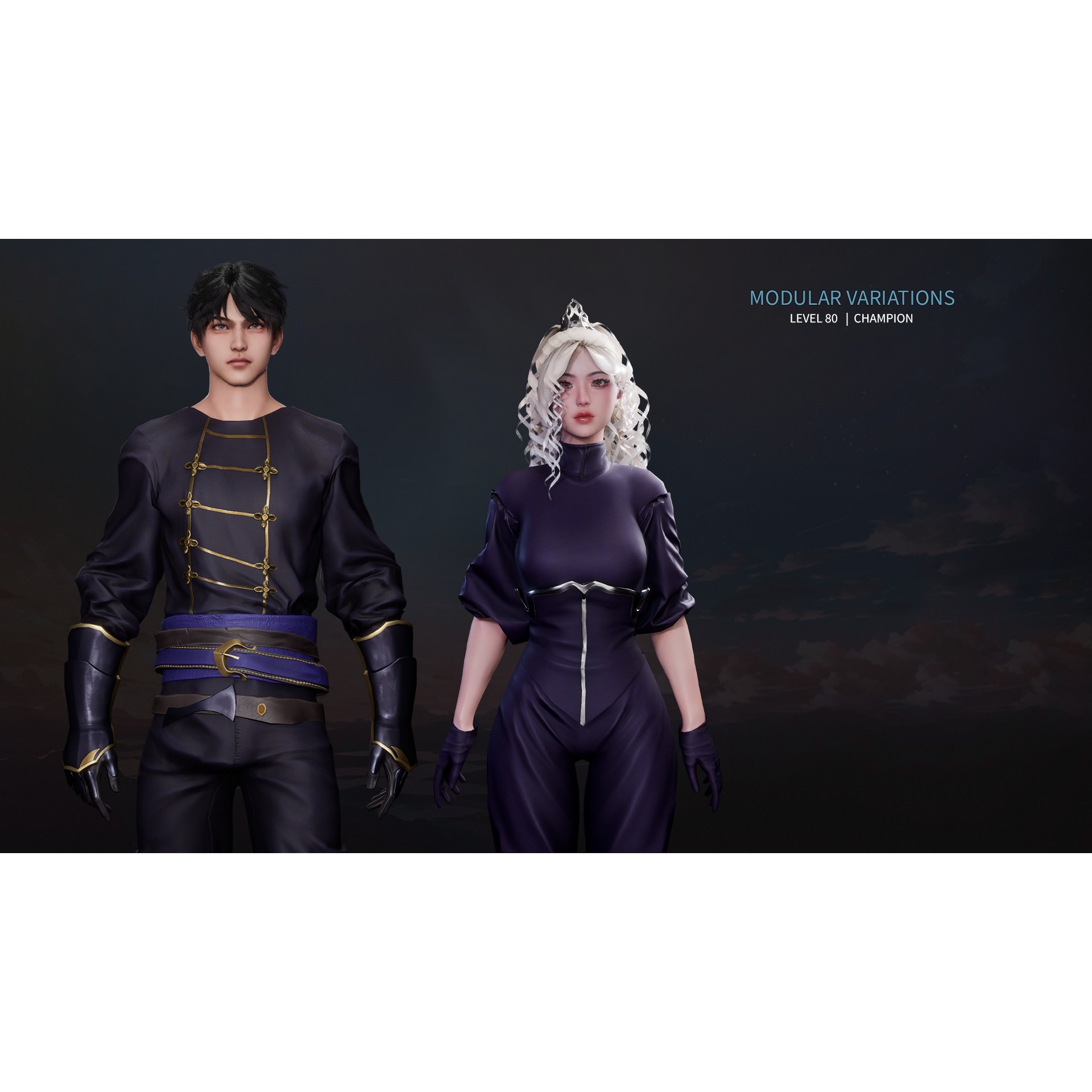 MMORPG Champion Mages - Low-Poly Game-Ready 3D Model - View 16