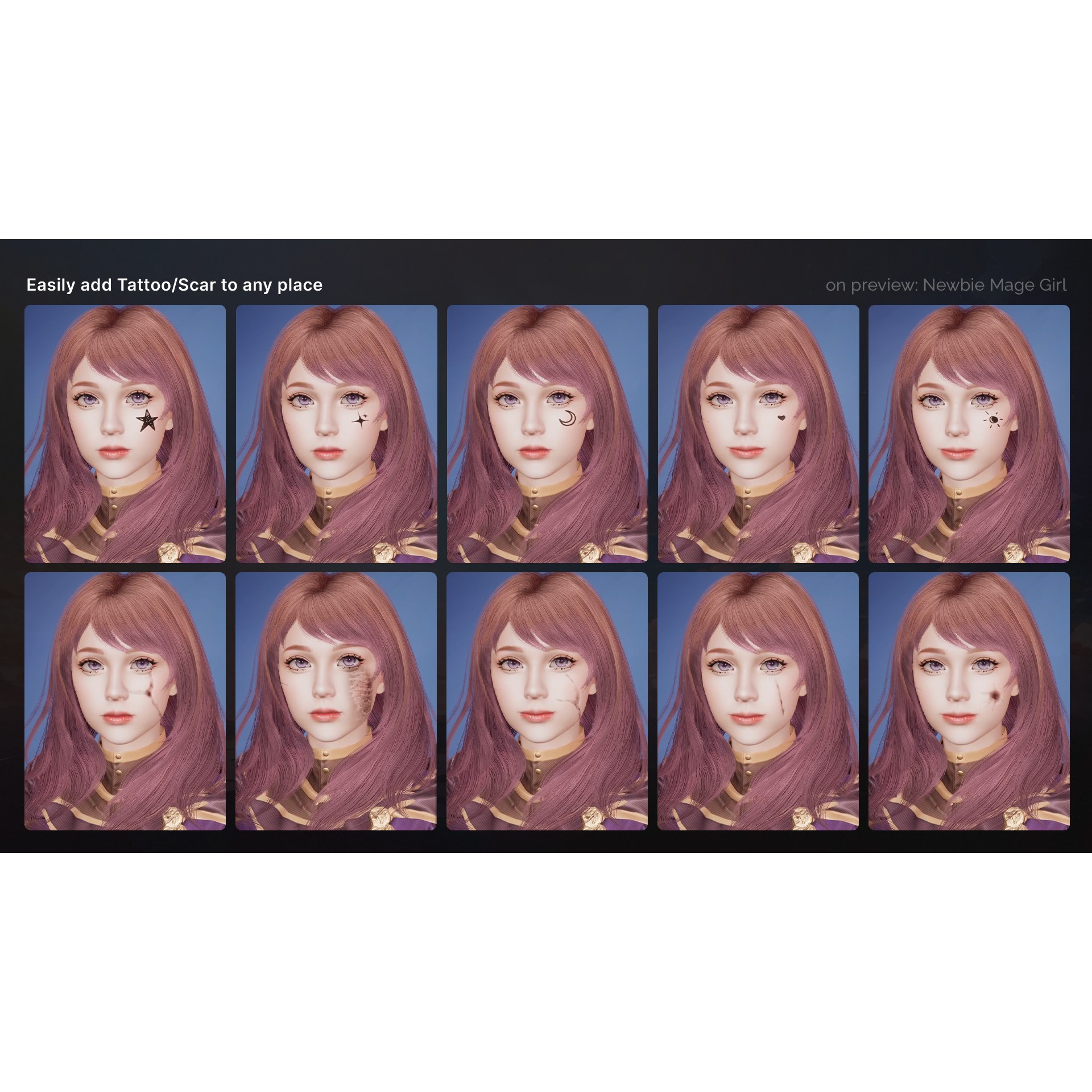 MMORPG Champion Mages - Low-Poly Game-Ready 3D Model - View 17