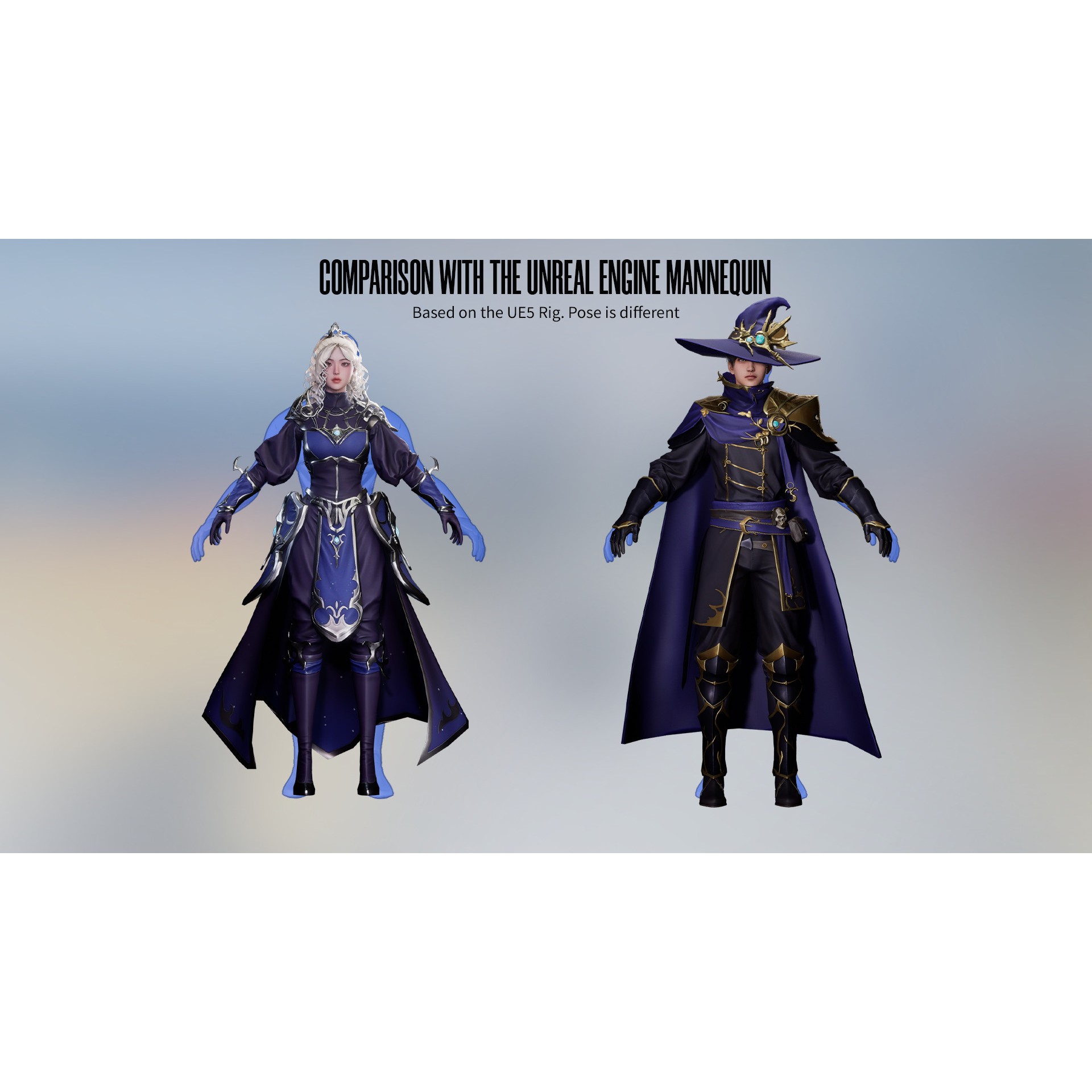 MMORPG Champion Mages - Low-Poly Game-Ready 3D Model - View 20