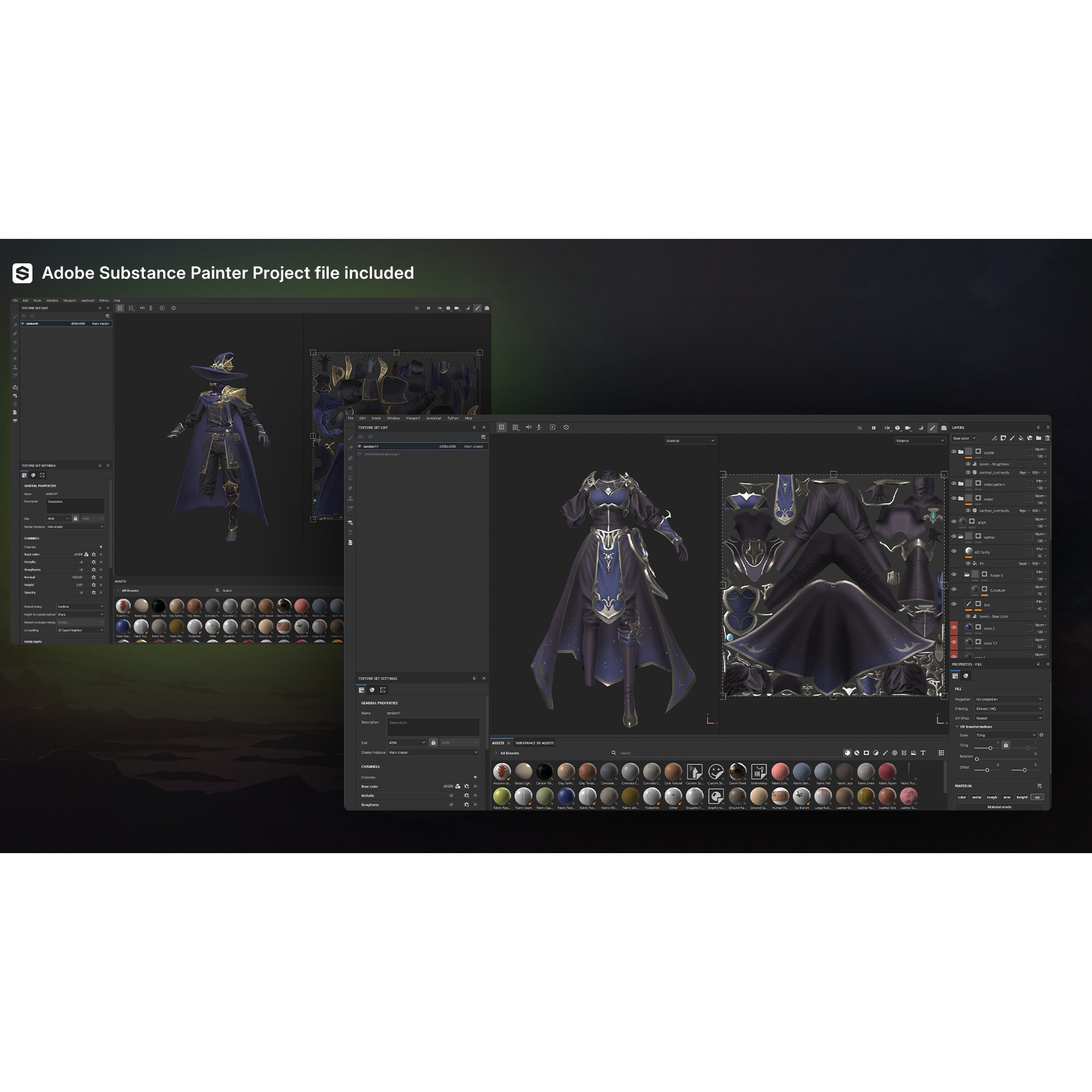MMORPG Champion Mages - Low-Poly Game-Ready 3D Model - View 26