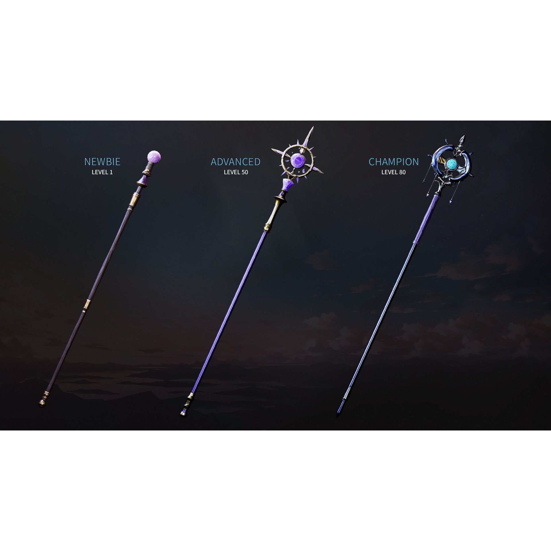 MMORPG Champion Mages - Low-Poly Game-Ready 3D Model - View 6
