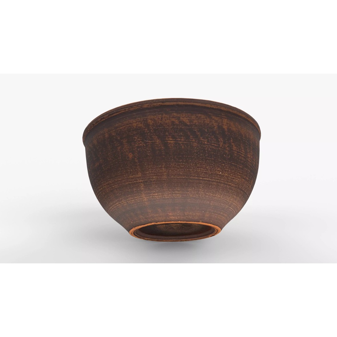 Clay Bowl 3D Model – Photorealistic Low Poly Scan, Blender - View 14